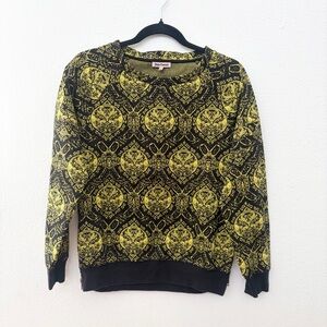 Juicy Couture Women's Y2K Baroque-print Sweatshirt with Side Zippers Size Small